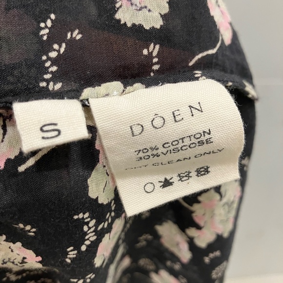 DOEN Carnation Dress in Black Anemone floral - Picture 8 of 9